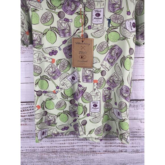 William Murray Shirt Womens Medium Green Tito's Transfusion Vodka Polo Golf - Picture 7 of 13